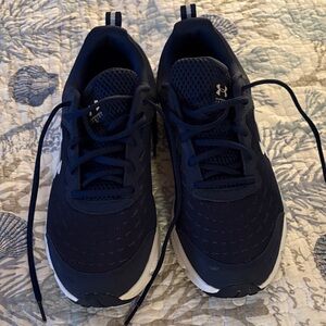 Under Armour Navy and White Running Shoes